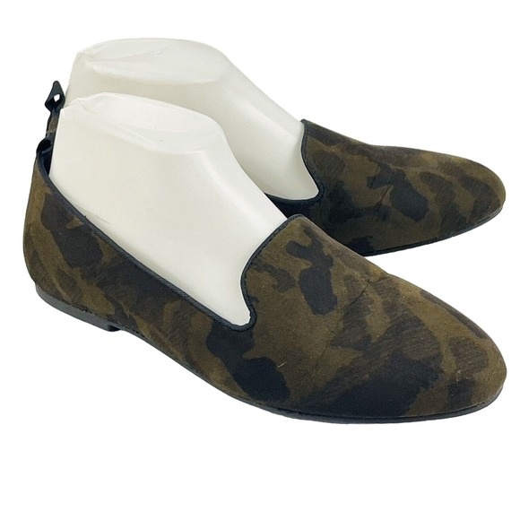 Womens 8 Seven7 Regent Flat Camouflage Camo Slip On Loafers‎ Casual Shoes - Picture 1 of 9